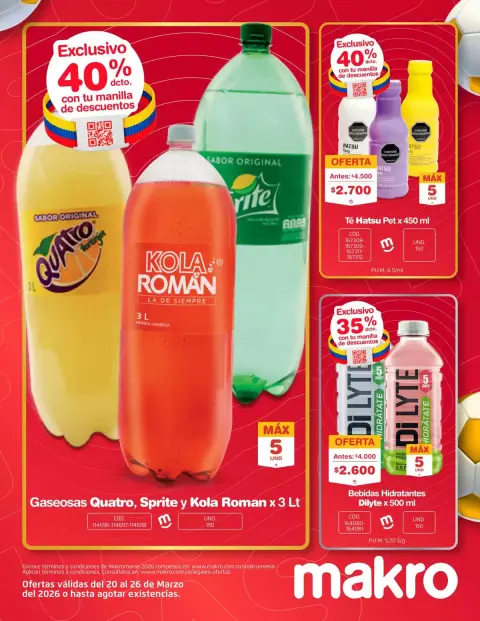 Ofertas de Makro Colombia de 20 a 26 marzo 2026 Excelente oferta para todos los clientes - Página 11