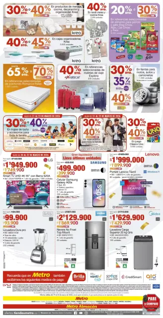 Ofertas de Tiendas Metro Colombia de 19 a 23 marzo 2026 Metro es Mas Mundial - Página 8