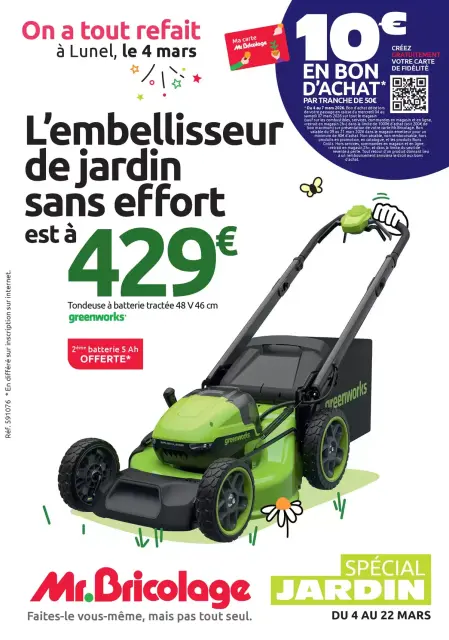 Offres Mr.Bricolage France de 4 à 22 mars 2026 On a tout refait à Lunel le 4 mars - Page 1