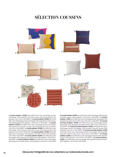 Offres Maisons du Monde France de 1 janvier à 31 décembre 2026 EVASION ESTIVALE - Page 40