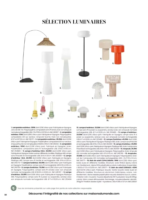 Offres Maisons du Monde France de 1 janvier à 31 décembre 2026 EVASION ESTIVALE - Page 32