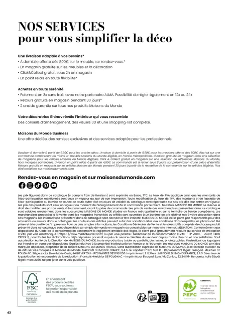 Offres Maisons du Monde France de 1 janvier à 31 décembre 2026 EVASION ESTIVALE - Page 42