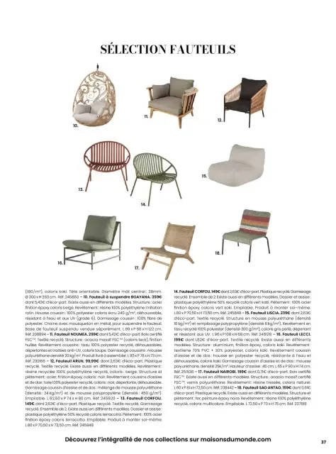 Offres Maisons du Monde France de 1 janvier à 31 décembre 2026 EVASION ESTIVALE - Page 37