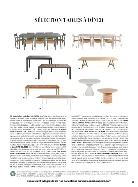 Offres Maisons du Monde France de 1 janvier à 31 décembre 2026 EVASION ESTIVALE - Page 39