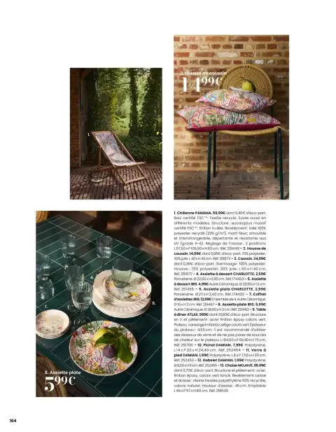 Offres Maisons du Monde France de 1 mars à 31 août 2026 ITINÉRAIRE ESTIVAL - Page 104