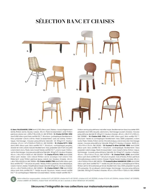 Offres Maisons du Monde France de 1 mars à 31 août 2026 ITINÉRAIRE ESTIVAL - Page 121