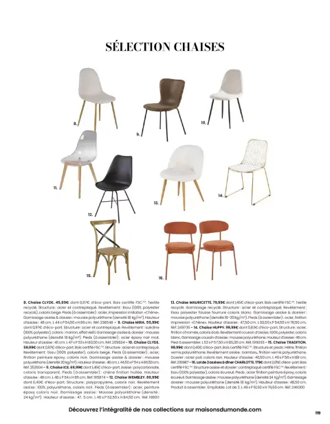 Offres Maisons du Monde France de 1 mars à 31 août 2026 ITINÉRAIRE ESTIVAL - Page 119