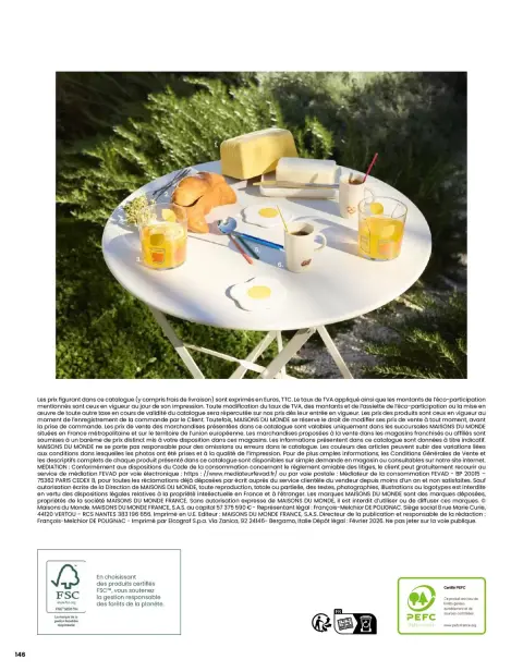 Offres Maisons du Monde France de 1 mars à 31 août 2026 ITINÉRAIRE ESTIVAL - Page 146