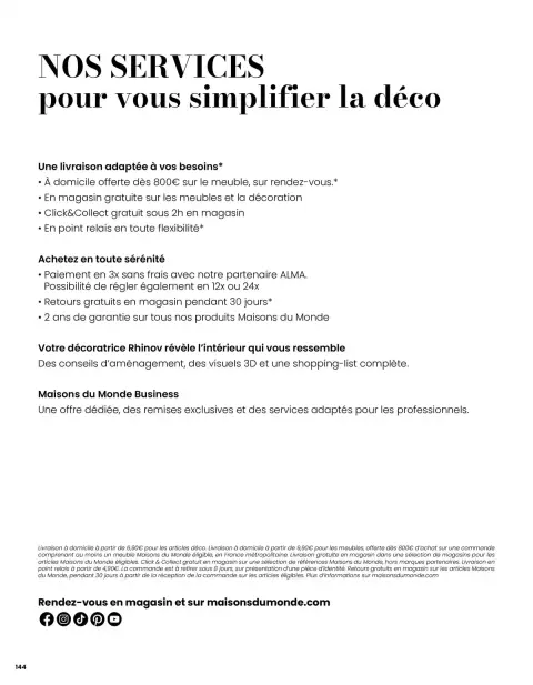 Offres Maisons du Monde France de 1 mars à 31 août 2026 ITINÉRAIRE ESTIVAL - Page 144
