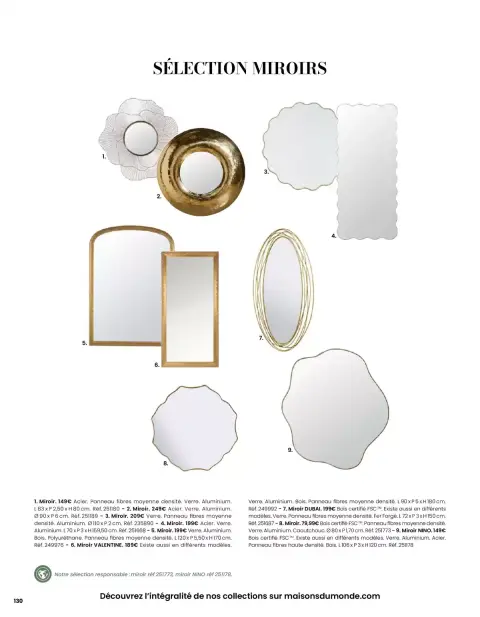 Offres Maisons du Monde France de 1 mars à 31 août 2026 ITINÉRAIRE ESTIVAL - Page 130
