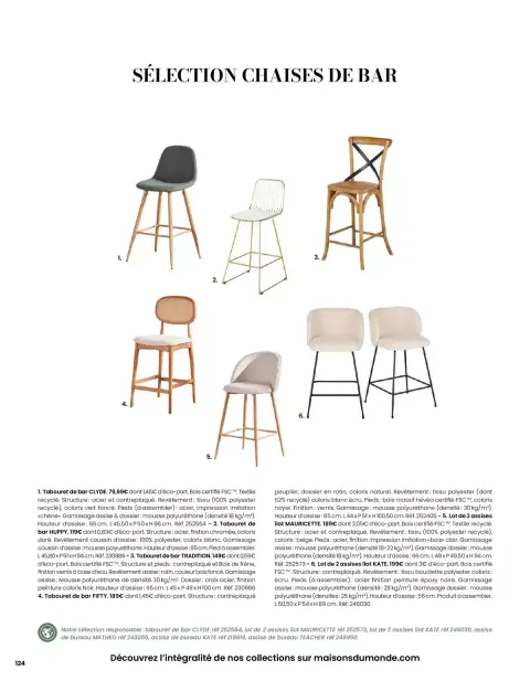 Offres Maisons du Monde France de 1 mars à 31 août 2026 ITINÉRAIRE ESTIVAL - Page 124