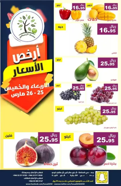 عروض حصاد البساتين السعودية من ٢٥ حتى ٢٦ مارس ٢٠٢٦ أرخص الأسعار - صفحة 1