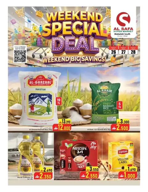 Al Safa Hypermarkets offers in Almabylh from 26 to 28 March 2026 Weekend Deals - Page 1