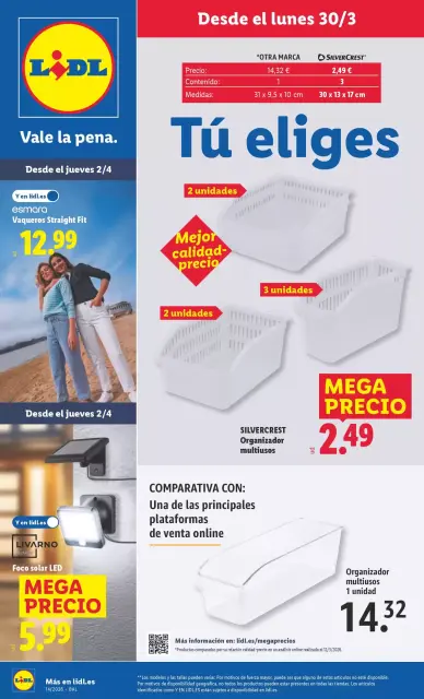 Ofertas de Lidl España de 30 marzo a 5 abril 2026 Ofertas de bazar - Página 1