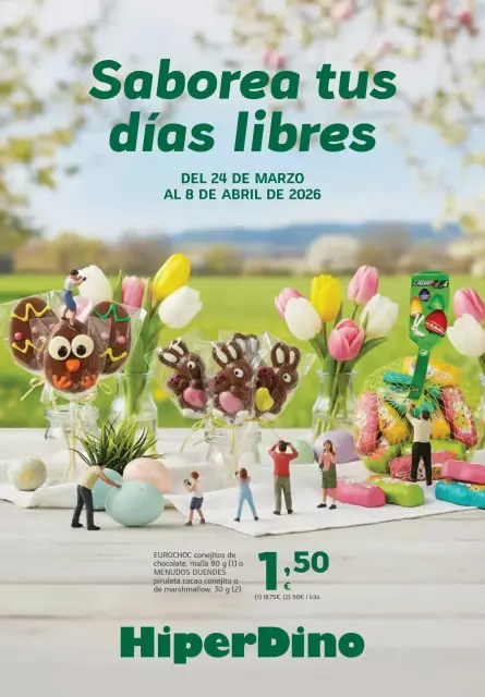 Ofertas de HiperDino España de 24 marzo a 8 abril 2026 Saborea tus dias libres - Página 1