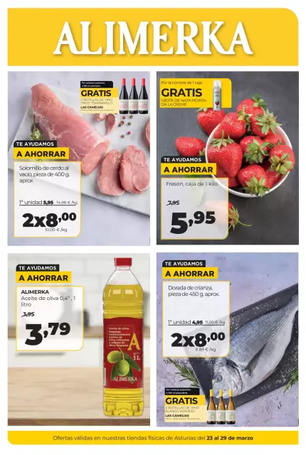 Ofertas de ‎Alimerka Supermercados‎ España de 23 a 29 marzo 2026 Ofertas semanales - Página 1