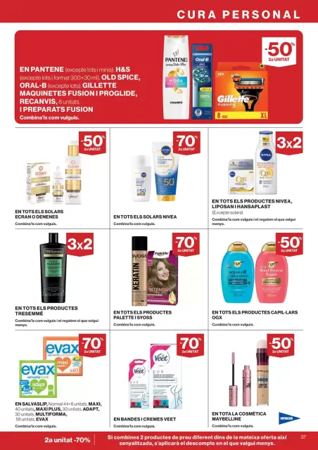 Ofertas de Hipercor España de 25 marzo a 8 abril 2026 -70% 2a Unitat En Milers De Productes - Página 37