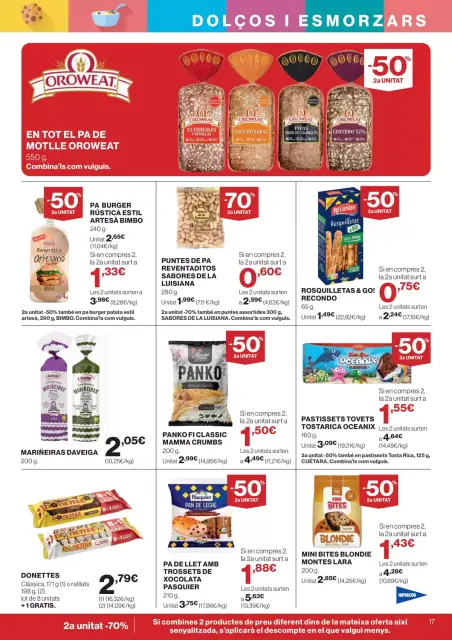 Ofertas de Hipercor España de 25 marzo a 8 abril 2026 -70% 2a Unitat En Milers De Productes - Página 17