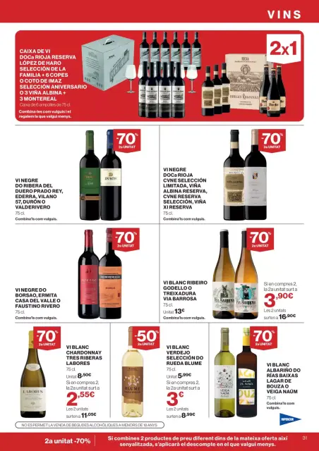 Ofertas de Hipercor España de 25 marzo a 8 abril 2026 -70% 2a Unitat En Milers De Productes - Página 31