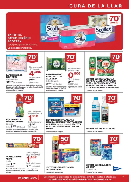 Ofertas de Hipercor España de 25 marzo a 8 abril 2026 -70% 2a Unitat En Milers De Productes - Página 35