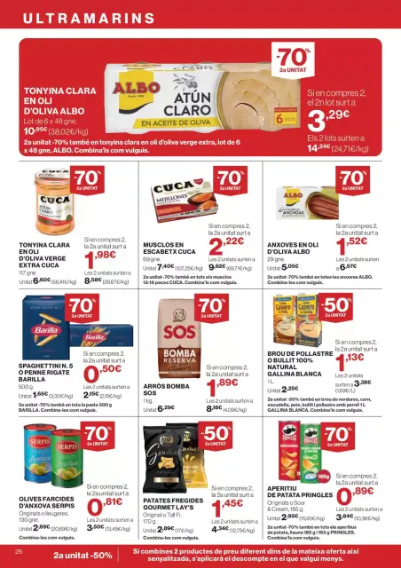 Ofertas de Hipercor España de 25 marzo a 8 abril 2026 -70% 2a Unitat En Milers De Productes - Página 26
