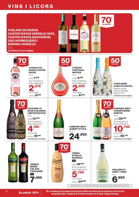 Ofertas de Hipercor España de 25 marzo a 8 abril 2026 -70% 2a Unitat En Milers De Productes - Página 32