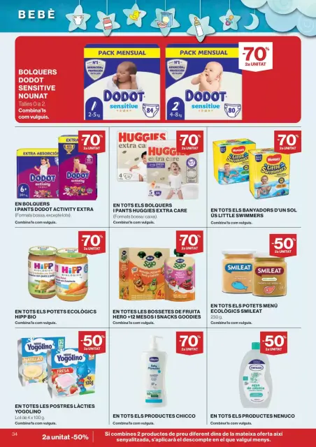 Ofertas de Hipercor España de 25 marzo a 8 abril 2026 -70% 2a Unitat En Milers De Productes - Página 34