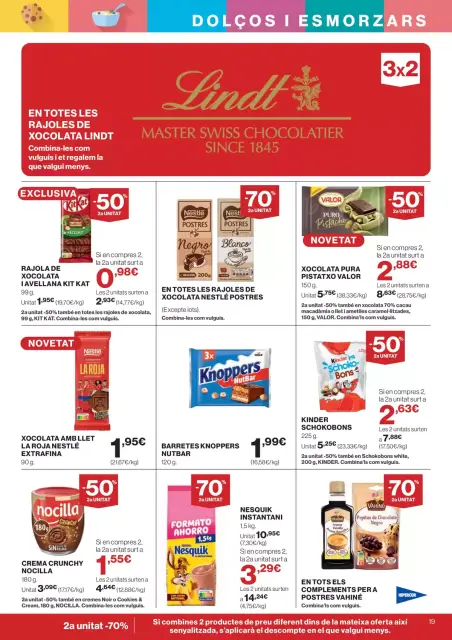 Ofertas de Hipercor España de 25 marzo a 8 abril 2026 -70% 2a Unitat En Milers De Productes - Página 19