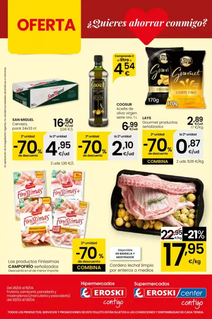 Ofertas de Eroski Hipermercados España de 26 marzo a 15 abril 2026 Mejores ofertas - ¿Quieres ahorrar conmigo?? - Página 1