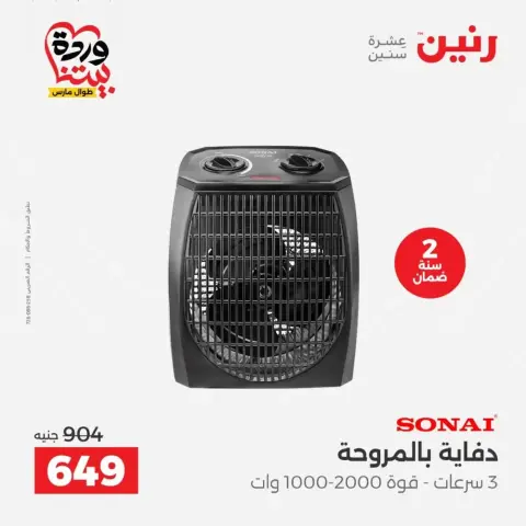 Raneen offers from 29 to 31 March 2026 Electrical appliances offers - Page 38