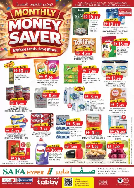 Ofertas de Hipermercado SAFA Al Ain de 2 a 12 abril 2026 Ahorrador de Dinero Mensual - Página 1