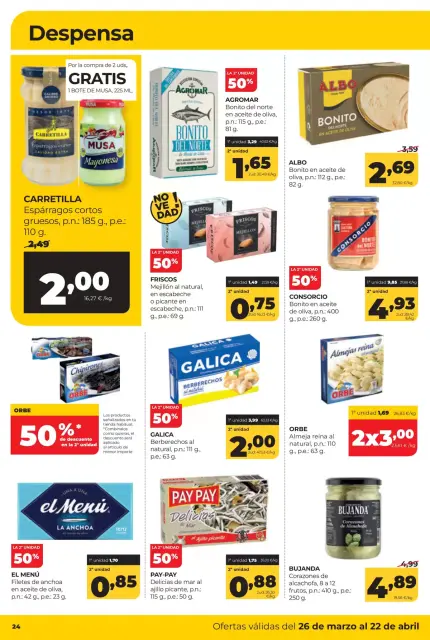 Ofertas de ‎Alimerka Supermercados‎ España de 26 marzo a 22 abril 2026 Catálogo de ofertas mensuales - Página 24