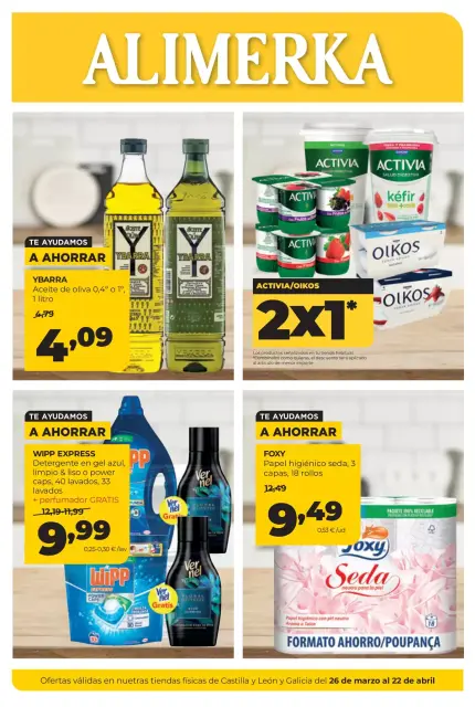 Ofertas de ‎Alimerka Supermercados‎ España de 26 marzo a 22 abril 2026 Catálogo de ofertas mensuales - Página 1