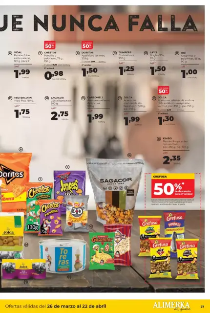 Ofertas de ‎Alimerka Supermercados‎ España de 26 marzo a 22 abril 2026 Catálogo de ofertas mensuales - Página 27