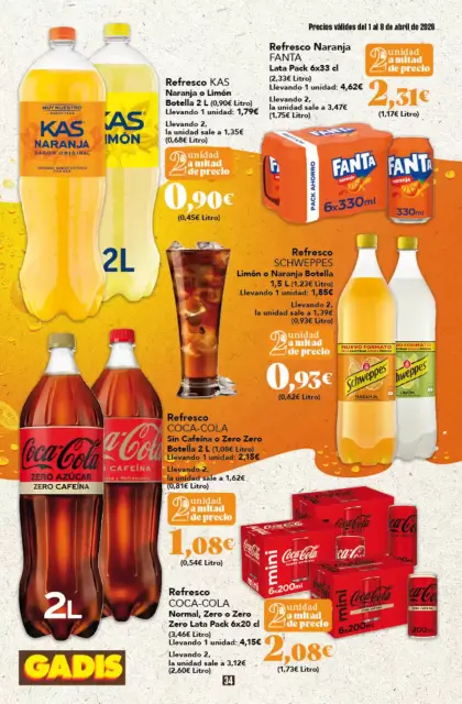 Ofertas de GADIS supermercado España de 1 a 8 abril 2026 Nuevos precios - Página 34