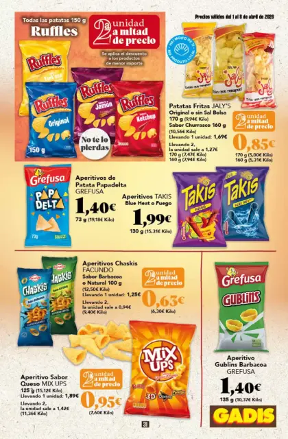 Ofertas de GADIS supermercado España de 1 a 8 abril 2026 Nuevos precios - Página 31