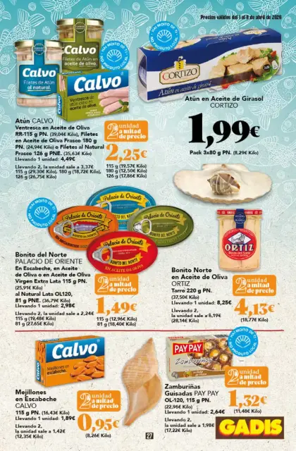 Ofertas de GADIS supermercado España de 1 a 8 abril 2026 Nuevos precios - Página 27