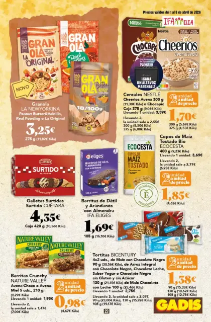 Ofertas de GADIS supermercado España de 1 a 8 abril 2026 Nuevos precios - Página 23
