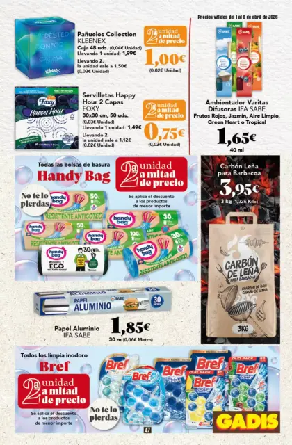 Ofertas de GADIS supermercado España de 1 a 8 abril 2026 Nuevos precios - Página 47