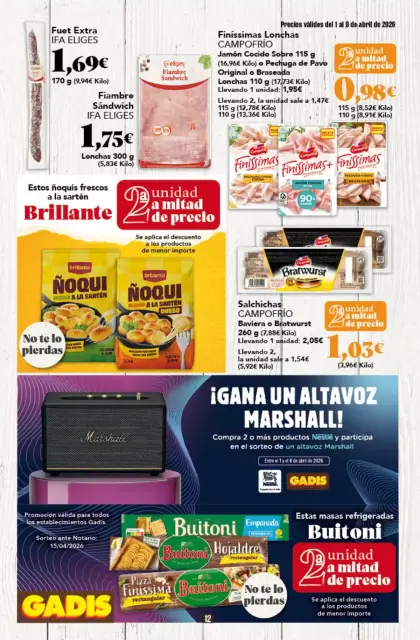 Ofertas de GADIS supermercado España de 1 a 8 abril 2026 Nuevos precios - Página 12
