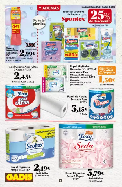 Ofertas de GADIS supermercado España de 1 a 8 abril 2026 Nuevos precios - Página 46