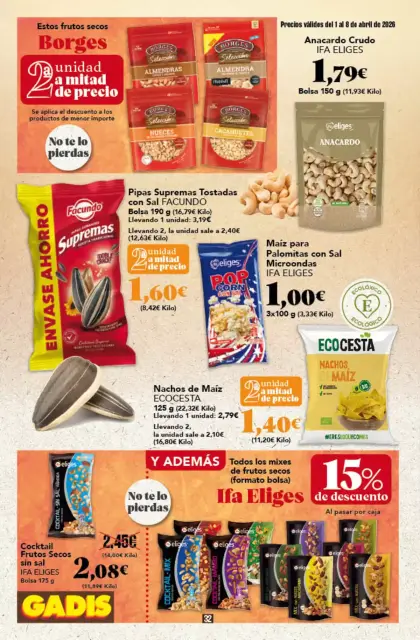 Ofertas de GADIS supermercado España de 1 a 8 abril 2026 Nuevos precios - Página 32