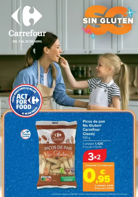 Ofertas de Carrefour España de 7 a 22 abril 2026 OFERTAS DE SIN GLUTEN - Página 1