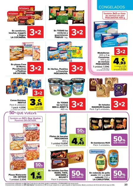 Ofertas de Carrefour España de 7 a 22 abril 2026 50% QUE VUELVE + 3x2 - Página 22