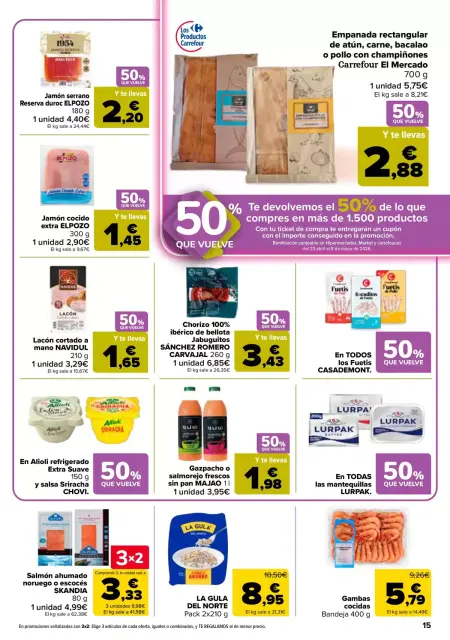 Ofertas de Carrefour España de 7 a 22 abril 2026 50% QUE VUELVE + 3x2 - Página 14