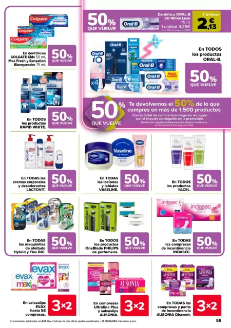 Ofertas de Carrefour España de 7 a 22 abril 2026 50% QUE VUELVE + 3x2 - Página 57