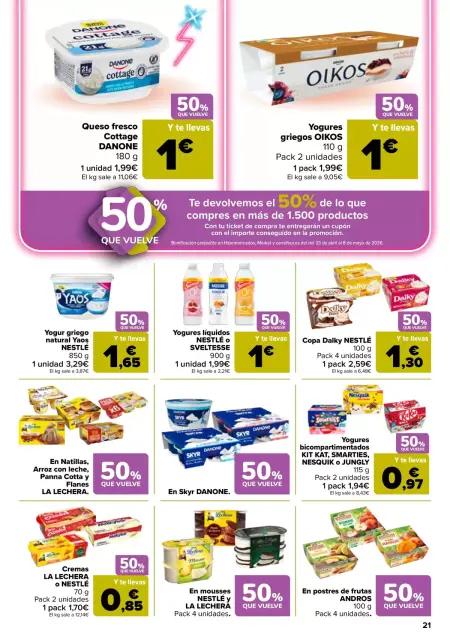 Ofertas de Carrefour España de 7 a 22 abril 2026 50% QUE VUELVE + 3x2 - Página 20