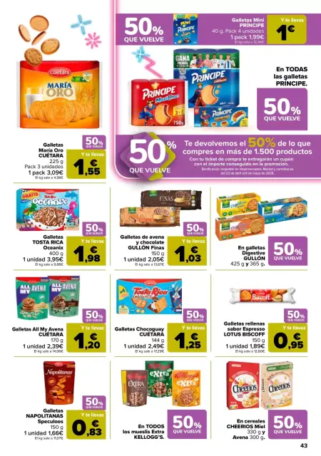 Ofertas de Carrefour España de 7 a 22 abril 2026 50% QUE VUELVE + 3x2 - Página 41