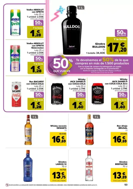 Ofertas de Carrefour España de 7 a 22 abril 2026 50% QUE VUELVE + 3x2 - Página 51