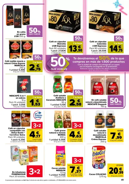 Ofertas de Carrefour España de 7 a 22 abril 2026 50% QUE VUELVE + 3x2 - Página 39